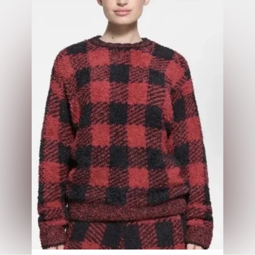 SKIMS Cozy Unisex Buffalo Plaid Loungewear NWT